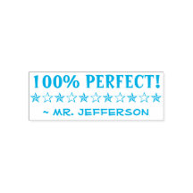 Divertido "100% PERFEITO!" Carimbo de borracha de 