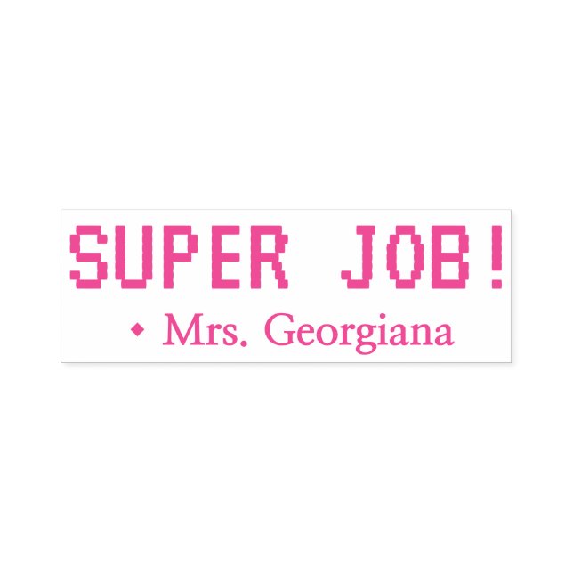Auto Entintado Divertido "SUPER JOB"! Carimbo de Borracha do Prof (Design)