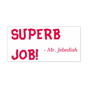 Auto Entintado Divertido "SUPERB JOB!" Carimbo de borracha de edu