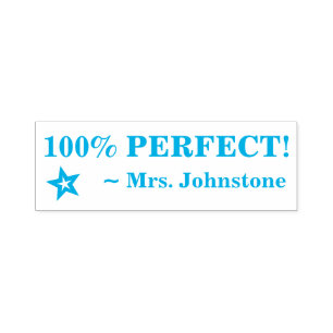 Auto Entintado Divertimento "100% PERFEITO!" + O carimbo de