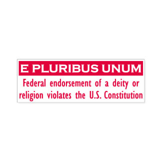 Auto Entintado E Carimbo UNUM PLURIBUS - Vermelho/Grande