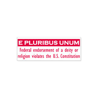 Auto Entintado E Carimbo UNUM PLURIBUS - Vermelho/Pequeno