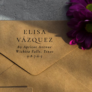 Auto Entintado Endereço de devolução Carimbo de borracha e Tipogr