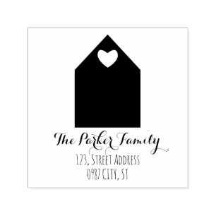 Auto Entintado Endereço de retorno moderno   casa   carimbo de au