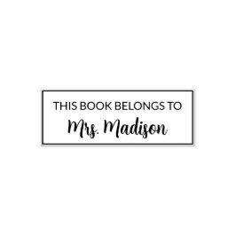 Auto Entintado Este Livro Pertence Ao Carimbo Personalizado Do Pr