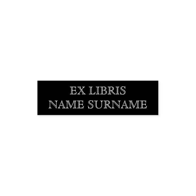 Auto Entintado Ex Libris Carimbo Autocolante (Design)