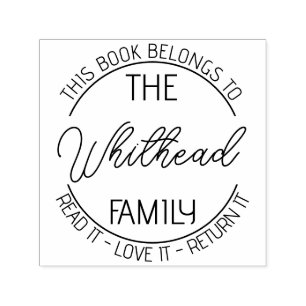 Auto Entintado Ex-libris personalizado moderno carimbo de livro 