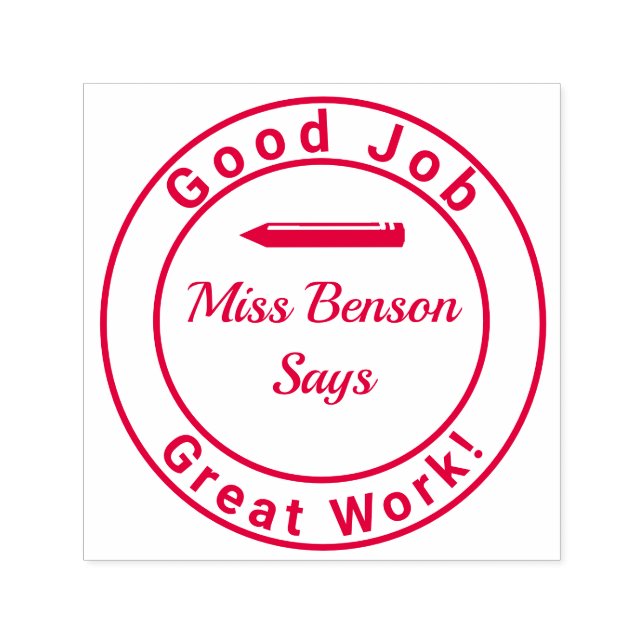 Auto Entintado Excelente de Carimbo de Professores (Design)