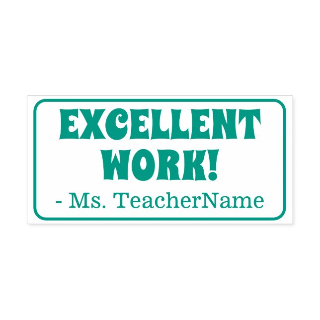 Auto Entintado EXCELENTE TRABALHO! Carimbo de borracha de reconhe (Design)