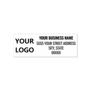 Auto Entintado Exemplo de logotipo personalizado ou carimbo de en