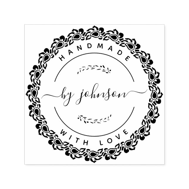 Auto Entintado Feita À Mão Com Carimbo De Autopingar Rústico Com  (Design)