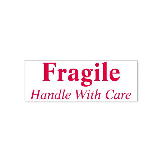 Auto Entintado Identificador FRAGILE Com Carimbo De Cuidados (Design)