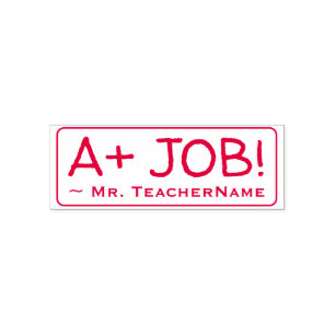 Auto Entintado Inspiração "A+ TRABALHO!" Formando Carimbo de Bo