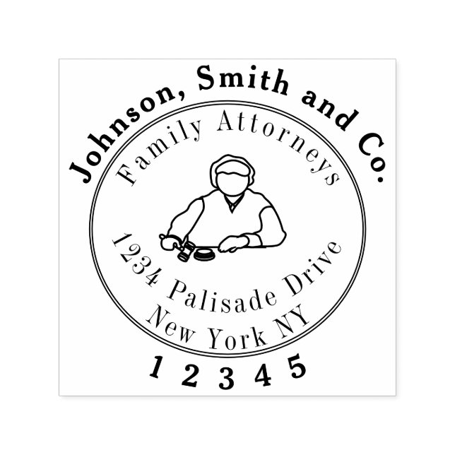 Auto Entintado Legal, Attorey, Advogado Carimbo com fonte tradici (Design)