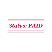 Mínimo "Status: PAGO" Carimbo de Borracha