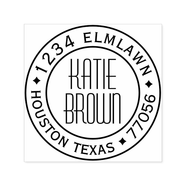 Auto Entintado Modelo de Carimbo Personalizável de 1,5"x1,5" (Design)