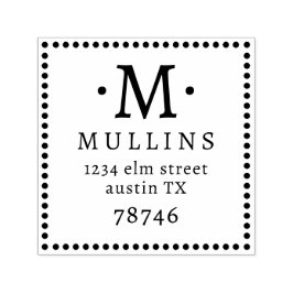 Auto Entintado Modelo de Carimbo Personalizável de 1,5"x1,5"