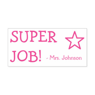 Auto Entintado Motivando "SUPER JOB!" + Nome do Tutor Carimbo de