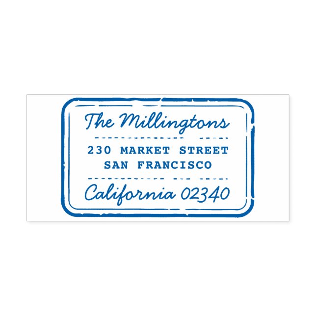 Auto Entintado Nome da Família de Carimbo Retroativo Script e End (Design)