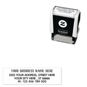 Auto Entintado Nome do Carimbo de Endereço Personalizado Telefon