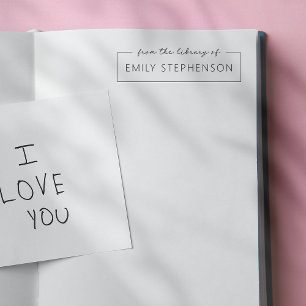 Auto Entintado Nome empacotado, da biblioteca do carimbo de livro