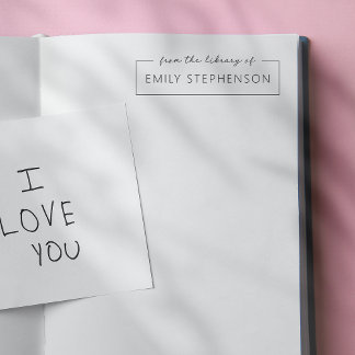 Auto Entintado Nome empacotado, da biblioteca do carimbo de livro