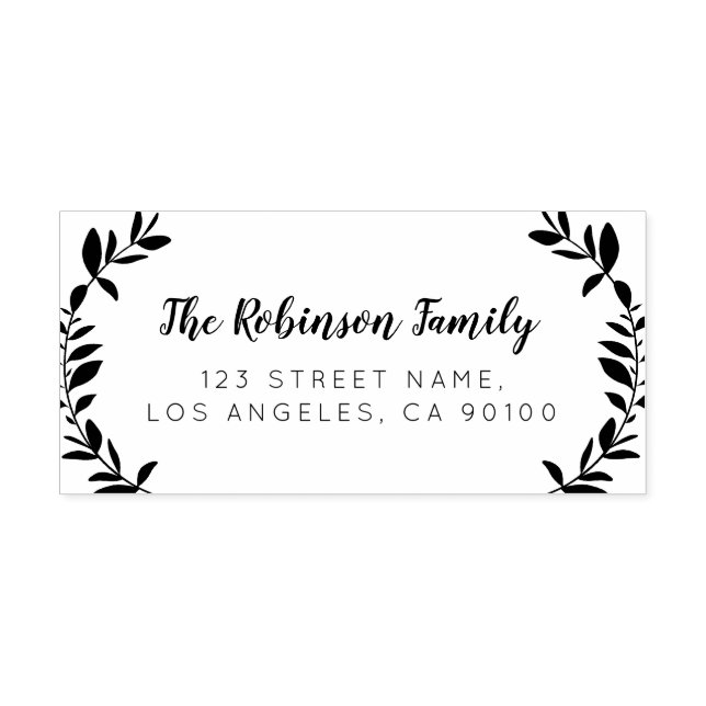 Auto Entintado NOME PERSONALIZADO | Carimbo do endereço de retorn (Design)