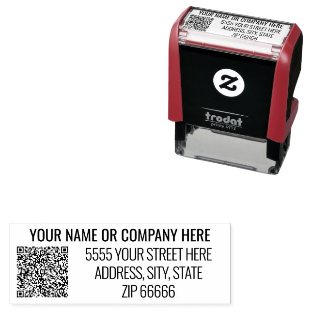 Auto Entintado Nome personalizado do código QR Endereço Carimbo m (In Situ)