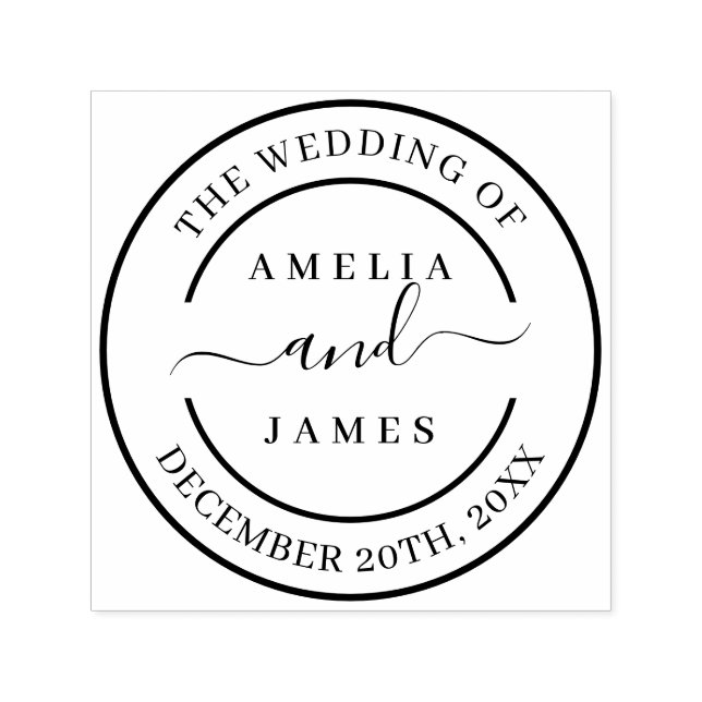 Auto Entintado O Carimbo de Casamento de Autotinta (Design)