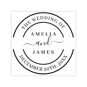 Auto Entintado O Casamento do Carimbo de Casamento de Autotinta