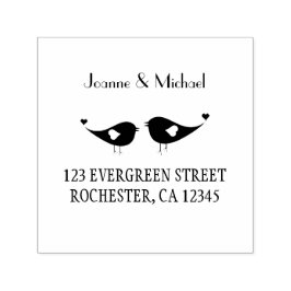 Auto Entintado Pássaros adoráveis e personalizados carimbo de sel