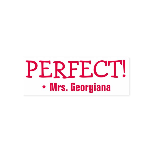 Auto Entintado "PERFEITO!" Carimbo de Borracha de Classificação (Design)