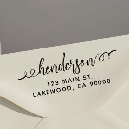 Auto Entintado Pincel de caligrafia Endereço de Retorno Carimbo