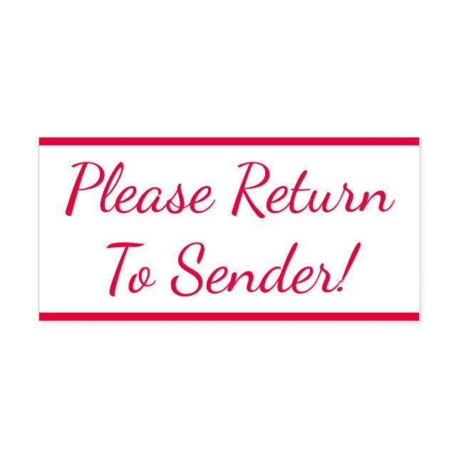 Auto Entintado "Por Favor, Volte Ao Remetente!" Carimbo (Design)