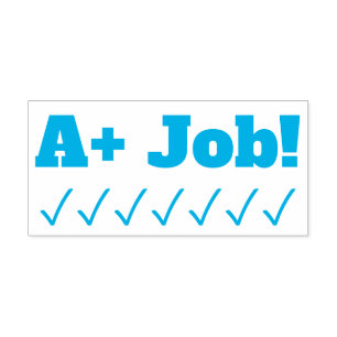 Auto Entintado Positivo "A+ Job!" Carimbo de borracha de alimenta