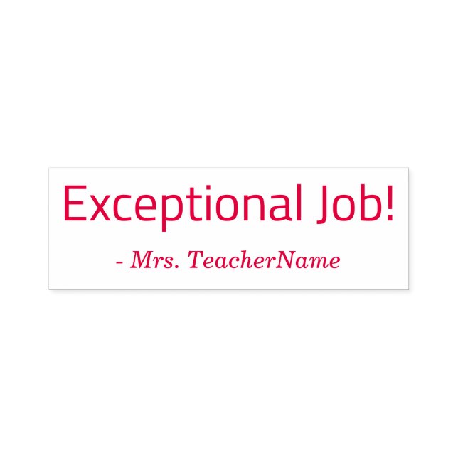 Auto Entintado Positivo "Trabalho Excepcional!" Carimbo de Borrac (Design)