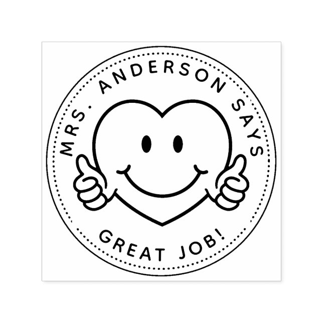 Auto Entintado Professor Personalizado Dotado Carimbo De Volta À  (Design)