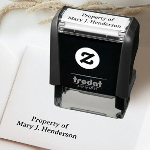 Auto Entintado Propriedade do Carimbo de Nome de Autotinta