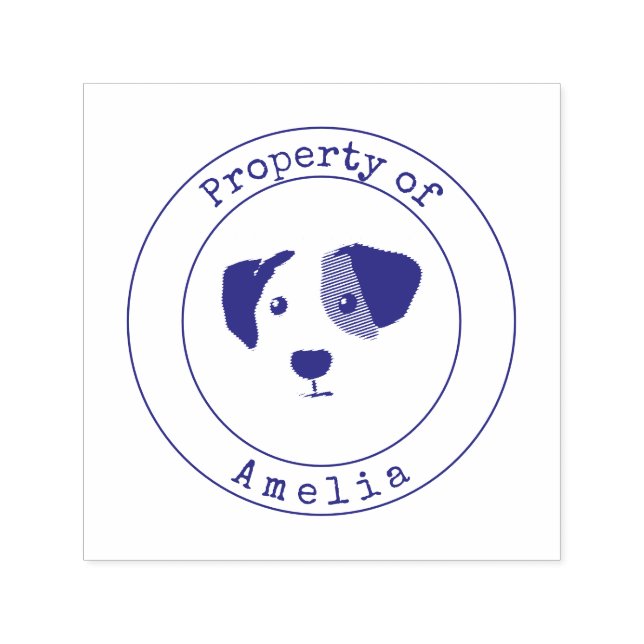 Auto Entintado Propriedade personalizada de cão do carimbo de aut (Design)