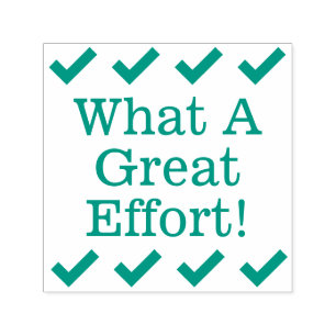 Auto Entintado "Que Esforço Excelente!" Carimbo de borracha de i