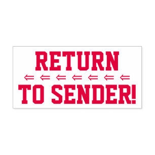 Auto Entintado "Retorne ao remetente!" & carimbo de borracha das