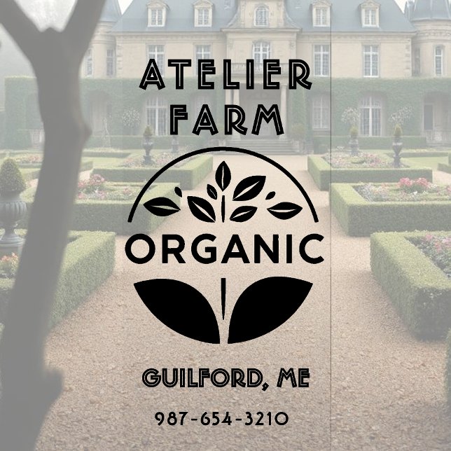 AUTO ENTINTADO RÓTULO DA FAZENDA ORGÂNICA EMPRESARIAL OU CARIMBO  (Criador carregado)