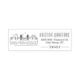 Auto Entintado São Francisco | Carimbo de autoimpressão de endere