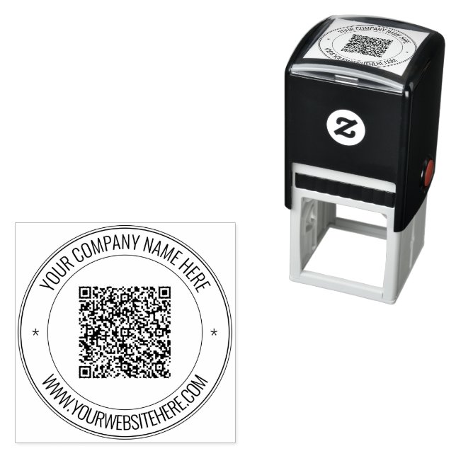 Auto Entintado Seu código QR e seu carimbo personalizado de texto (In Situ)