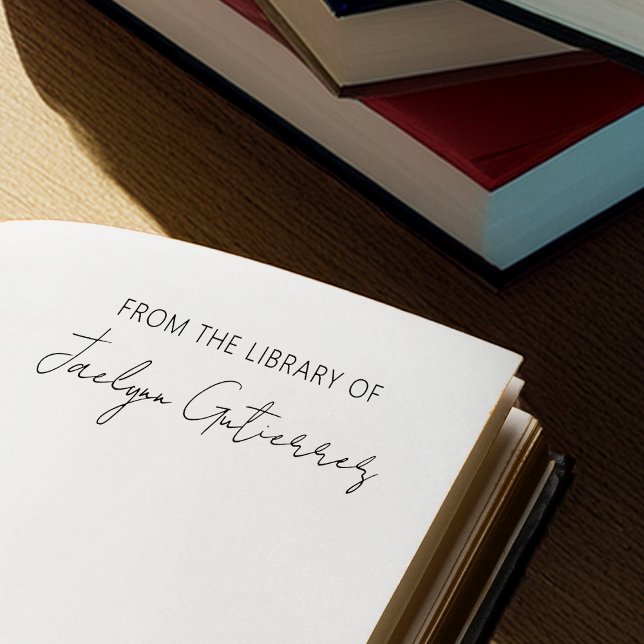 Auto Entintado Simples Carimbo De Biblioteca (Simple From The Library Of Self-inking Stamp)