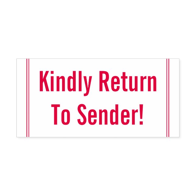 Auto Entintado Simples "Devolva-Se Ao Remetente!" Carimbo de borr (Design)