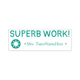 Auto Entintado "SUPERB TRABALHO!" Carimbo de Borracha do Professo