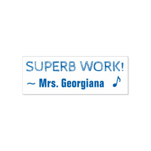 Auto Entintado "SUPERB WORK" positivo! Carimbo de Borracha do Pro