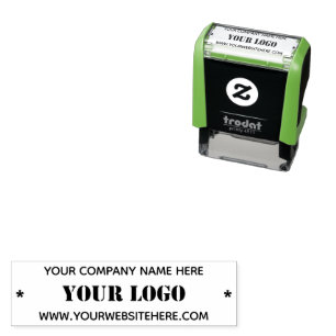 Auto Entintado Texto do logotipo da sua empresa Carimbo de autoim