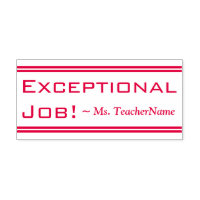 "Trabalho excepcional!" + Carimbo de borracha do n